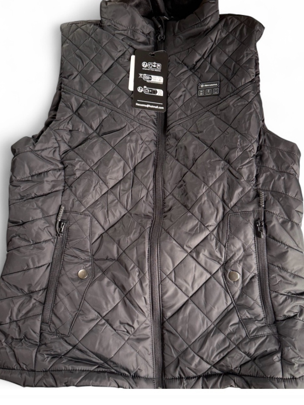 Heated Puffer Vest - Black